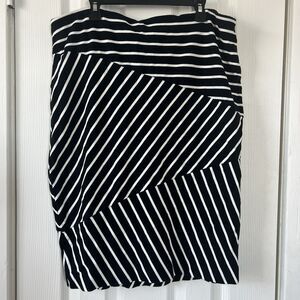 Mossimo Striped Skirt Size XL Stretch Knit Pencil